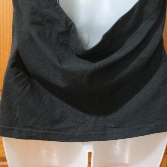 Finley Vintage 90s Black & White Jazz Halter Top Wednesday Adam's Vibes - Picture 6 of 11